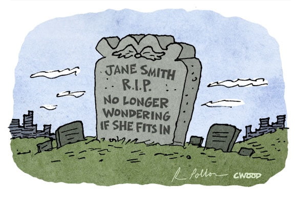 comic headstone